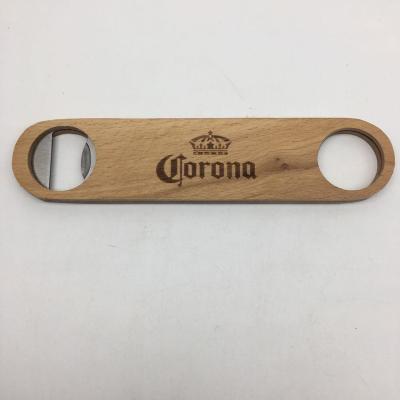 China Viable Design Your Own Empty Wooden Handle Beer Bottle Opener Customized Wooden Openers for sale