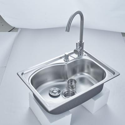 China Without Faucet Low Price Bowl 304 Stainless Steel Modern Kitchen Sink Double Deep for sale