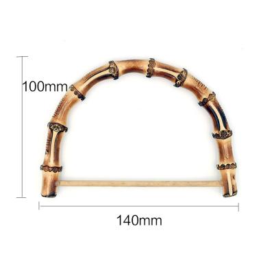 China Lady Handbag Accessories Bamboo Different Sizes High-Grade Wooden Frame Women Bag Bamboo Nickel Free Handles Handle Accessory Bamboo Custom for sale