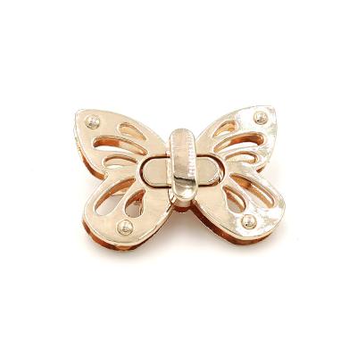 China China Factory Design Classic Custom Bag Lock Nickel Free Small Decorative Butterfly Twist Lock Accessories for sale