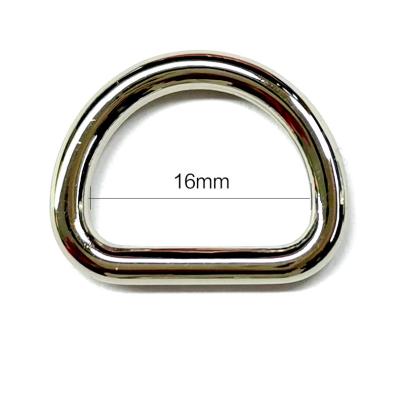 China Custom Wholesale Zinc Alloy Nickel Free D Ring Handle Accessories Bag Handle Accessories Silver Metal D Clip For Handbag for sale