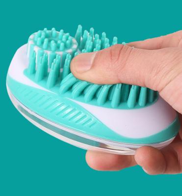 China Small Animals Pet Grooming Cleaning Sets Bathing Products Massage Brush Silicone Pet Brush for sale