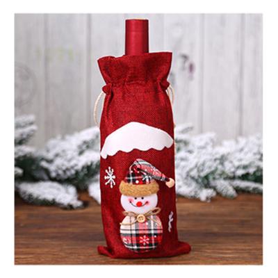 China Chirstmas Decorative Christmas Wine Bottle Cover Bags Merry Christmas Decor Xmas Ornaments Christmas Gift New Year for sale