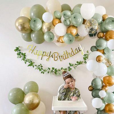 China Advertising Toy New Arrive Green Latex Balloons Garland Arch Kit for Baby Shower Wedding Jungle Birthday Party Decorations for sale