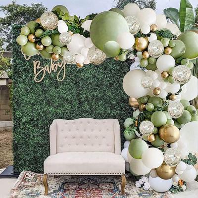 China Advertising Toy Bean Green Latex Balloons Garland Kit Baby Shower Wedding Jungle Birthday Party Decorations Kids Helium Balloon Arch for sale