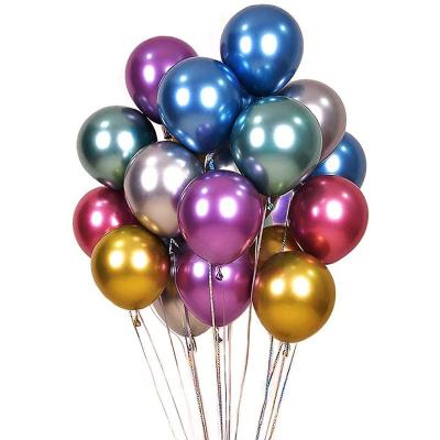 China Advertising Toy Latex Metal Balloons Crayon Pearl Chrome Color Plated Party Decoration Helium Balloon Supplies for sale