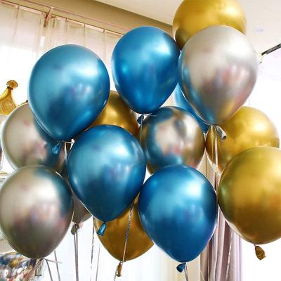 China Advertising Toy Chrome Balloons 50pcs Metal Balloon Wedding Birthday Party Decoration Thickened Chrome Balloon for sale