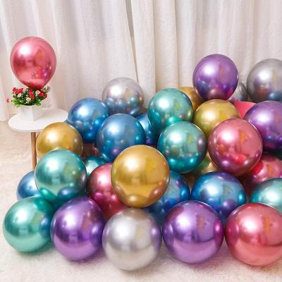 China Advertising Toy 5 Inches - Tall - End Latex Balloons Metallic Chrome Latex Balloon Decoration For Wedding Birthday Party for sale