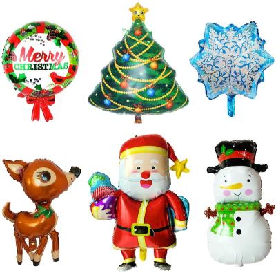 China Mini Wholesale Party Gift Inflatable Merry Christmas Helium Foil Balloons Home Party Decorate Supply For Christmas for sale