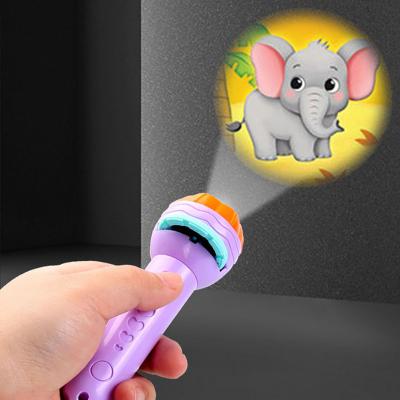 China Toy Baby Sleeping Story Book Flashlight Projector Toy Cute Cartoon Creativity Toy Flashlight Projector Flashlight for sale