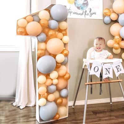 China Party Decoration Large Number Balloon Box Frame KT Board Filling Stand Kids Adult Birthday Party Wedding Baby Shower DIY Decor for sale