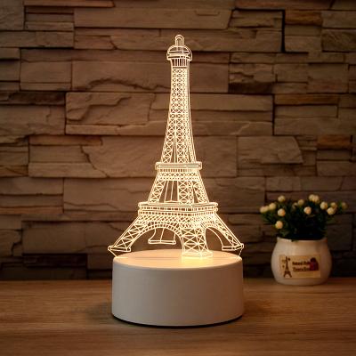 China Modern Simplicity 3D Night Lights Optical Illusion LED Night Lamps Acrylic 3d Light Decorative Gift For Kids for sale