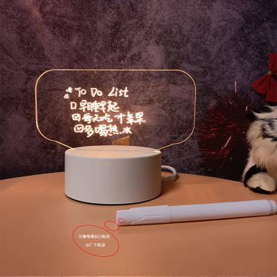 China Wholesale Modern Simplicity Erasable Custom Write Mini Led Message Board Writable Luminous Creative Led Message Board Light Lamp for sale