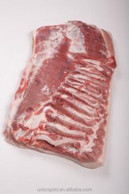 China FROZEN Ukrainian frozen pork belly leaf ribbed with skin for sale