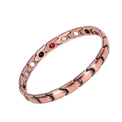 China Copper Customized Powerful Copper Magnetic Bracelet For Lady for sale