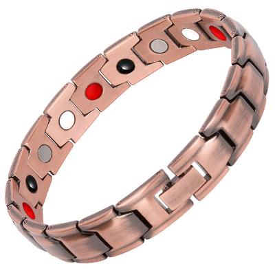 China CLASSIC Two Row Energy Elements Fashion New Design Infrared Ion Bracelet Health Link High Polish Metal Energy Bracelet for sale