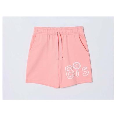 China High quality puff print on front and back of left Girls 100% Cotton Printed Candy Color Shorts for sale