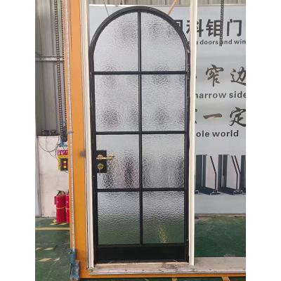 China Decoration Thin Frame French Doors Bedroom Glass Swing Door Interior Aluminum Swing Door for sale