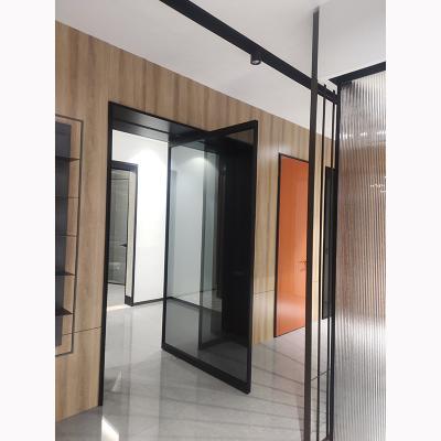 China Decoration Pivot Aluminum Door Tempering Glass Revolving Doors Easier Installation Exterior Hotel Office Glass Revolving Doors for sale