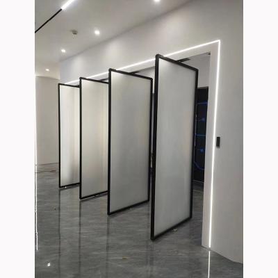 China Decoration glass revolving doors tempering exterior soundproof automatic pivot door aluminum glass door supermarket revolving door for sale