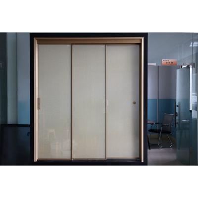 China French Aluminum Glass Interior French Aluminum Glass Thin Tempered Glass Decoration Sliding Door Sliding Doors for sale