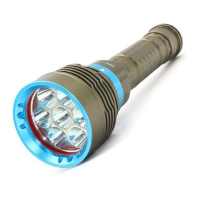 China Waterproof emergency scuba dive light led 10000 lumen xml2 26650 rechargeable diving powful flashlight for sale