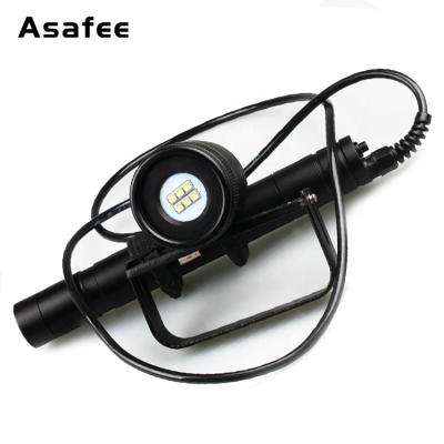 China Asafee Industrial 120 Degree Beam Angle 6 x XM-L2 U4 LED 4500lumen 5 Modes Underwater Photography Lamp Light for sale