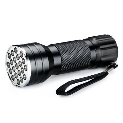 China Emergency UV Light Flashlights 21 LED Amber Detector Ultraviolet Black Scorpion Dog And Cat Urine Stain Detector for sale