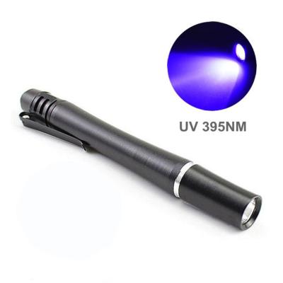 China Best Emergency Gift Mini UV Led Pen Light 395nm UV Torch for sale