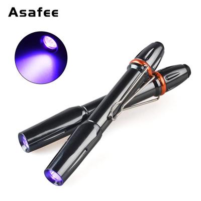 China Mini UV Emergency Light Pen Flashlight Purple Light Mini UV Torch Light for sale