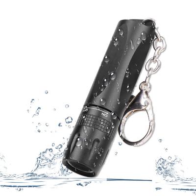 China Emergency key chain led small portable waterproof flashlight t6 torch head rotary switch flashlight aa 14500 for sale