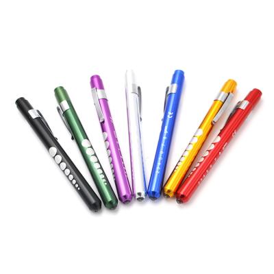 China Emergency Sale Pocket Clip Scale Tool Light Colorful Function Medical LED Pen Torch Light Ophthalmic Reusable Function Yellow White LED for sale