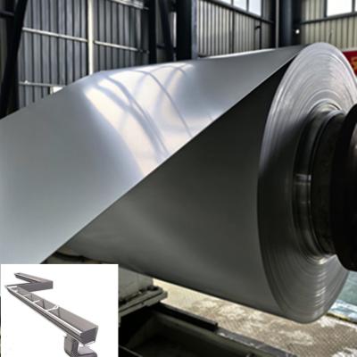 China Alloy 3105 Ral 7035 Grey Color 26 Gauge 0.45mm Thick 350mm Wide PE Pre Painted Aluminum Coil For Aluminum Gutter Making for sale