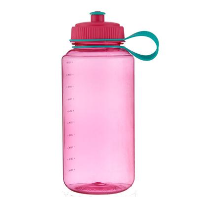 China Sustainable 1000ml Leak Proof Portable Sports Eco-Friendly Tritan Material Plastic Bottle Water FREE for sale