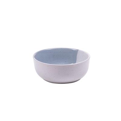 China Factory Price Contemporary Unique Reactive Round Dinner Dishes Multi Colored Glazed Ceramic Bowls for sale