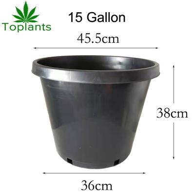 China Cost Effective Wholesale Hot Selling Agricultural Goods Round 15 Gallon Black Pots for sale