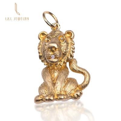 China Custom Diamond Solid 18k Handmade Necklace Cute Pendant Necklace Charms Fine Jewelry Collections Precious Jewelry for sale