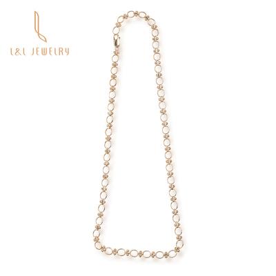 China Custom Length And Box Chain Top Solid 18K Gold Fashion Sale Logo Casual/Sporty Jewelry For Women And Men for sale