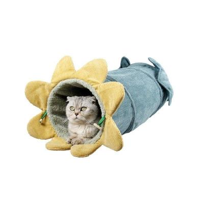 China Cat Bed Tunnel Collapsible Removeable Pet Room Outer Tube For Cats Puppy Interactive Pet Play Toys With Balls Plush Cat Toys for sale