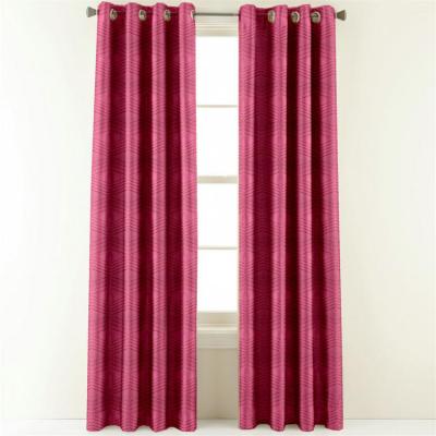 China Blackout New Arrival Most Popular Customized Red Jacquard Finish Curtain For Living Room for sale