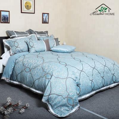 China Nondisposable Comforter Sets 3d Bedding Polyester Wonderful Luxury Jacquard Print Private Label Wedding Satin Custom Bed Cover for sale