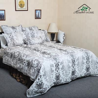 China Nondisposable New Arrival 100% Polyester Jacquard Hotel 3d Bedding Item Comforter Bedspread Set Luxury Comforter Set for sale