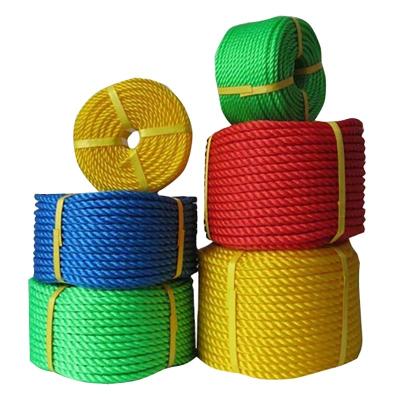 China Water Proof Factory Price Yellow Polypropylene Twisted Rope 200m 500m 1000m for sale