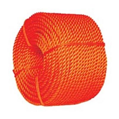 China High Strength High Quality Orange PP Split Film Twisted Rope In 6-14mm for sale