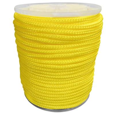 China Water Proof Factory Price 8mm Yellow Braid Rope Polypropylene Braided Rope Rope for sale