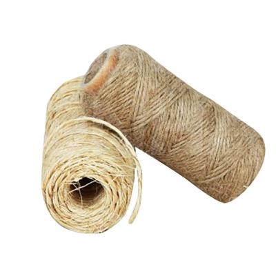 China High Tensile 100% Natrual Yarn 3 Ply Twisted Twine 100m 200m Ball 180m Cotton Rope Hemp Sisal Yarn Jute Twisted Rope Twine for sale