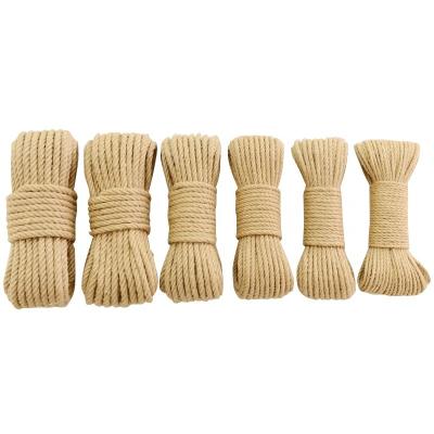 China High Tensile 100% Natural Yarn 3 Ply Twisted Twine 100m 200m Ball 180m Cotton Rope Hemp Sisal Yarn Jute Twisted Rope Twine for sale