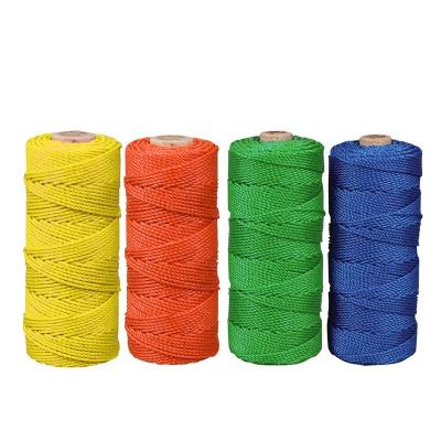 China Factory price 1mm 2mm 3mm 4mm 5mm high tensile red blue yellow green 6mm twisted plastic rope twine pe rope for sale