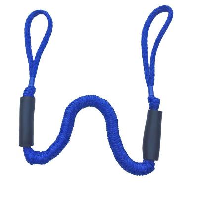 China Kayak PWC Bungee Dock Line with Foam Float Clip and 316 Stainless Steel Stretchable Mooring Rope for Boats for sale