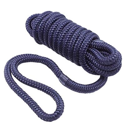 China High Abrasion Resistance Pe Polyester Nylon Braided Line Black White Black White Braided Line Yacht Boat Dock Rope Navy Blue Double CE Certificate for sale